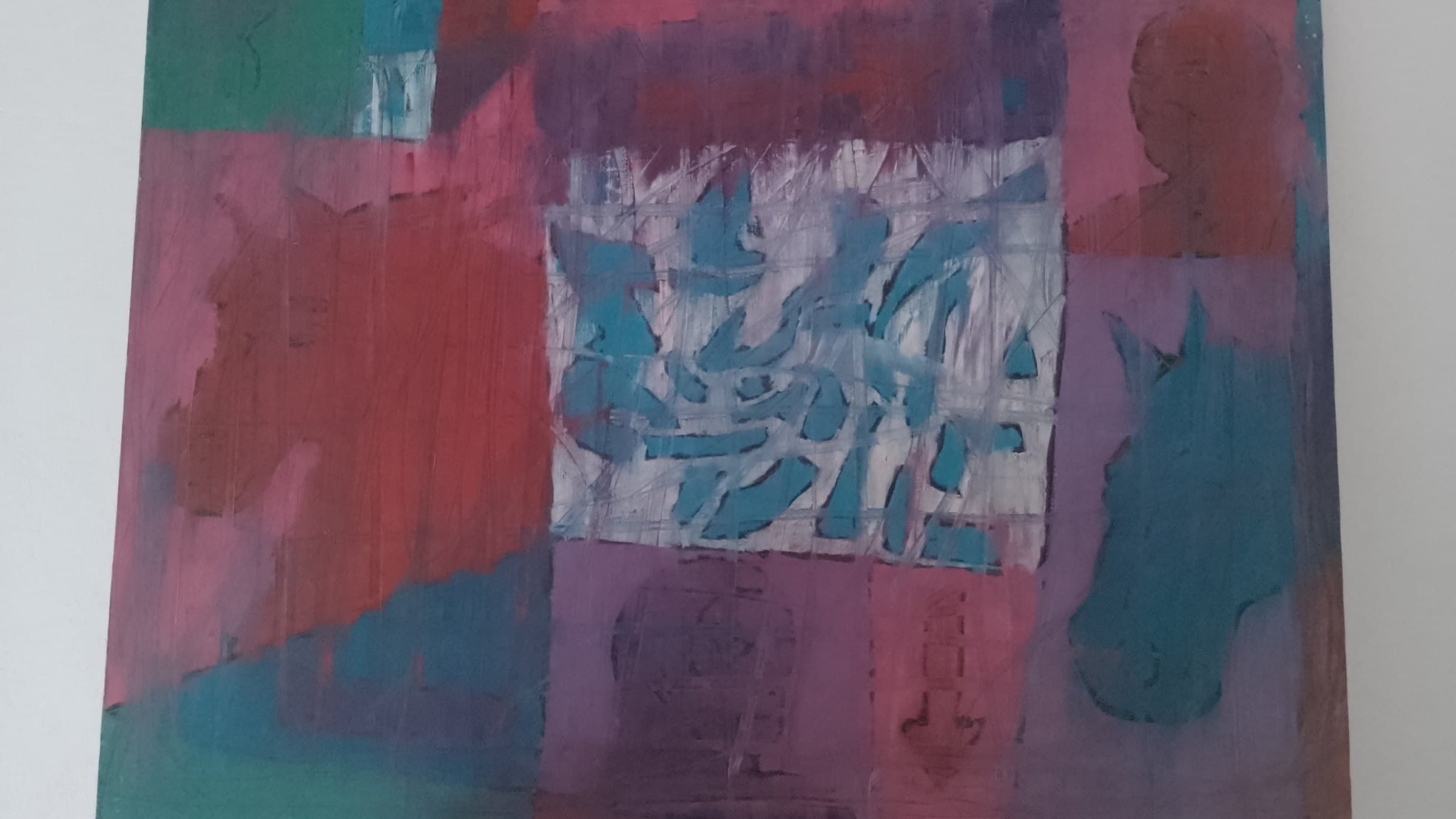 Quattro idee, Olio su tela, 70x100 senza cornice, di Basil