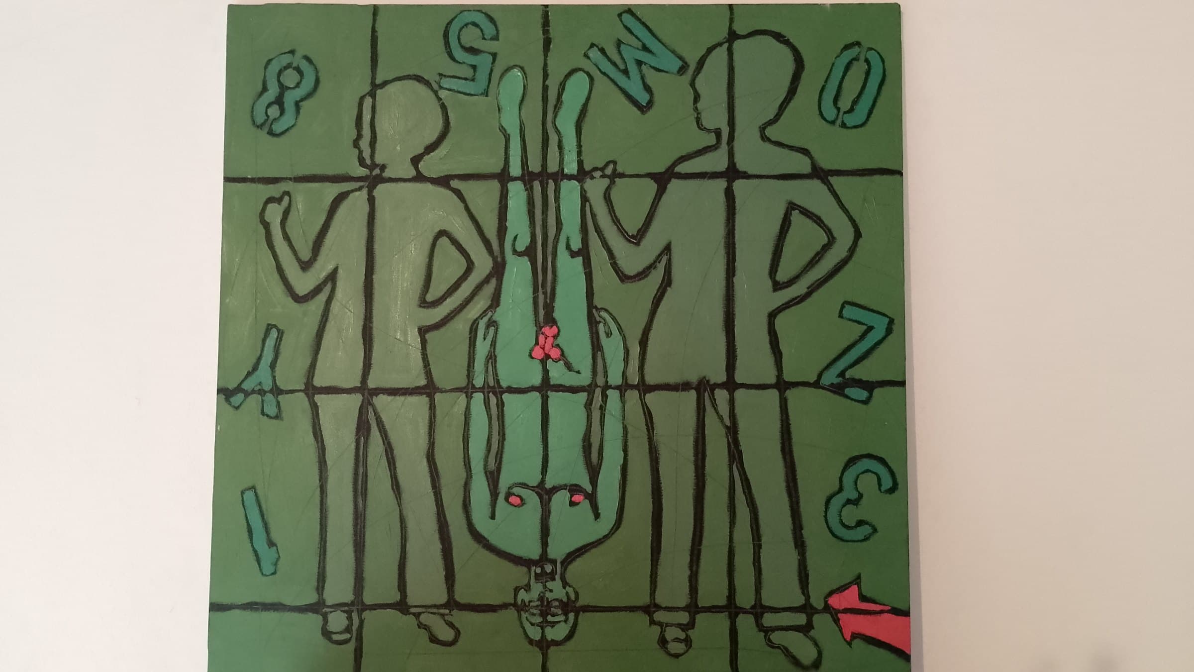 La rivincita, Olio su tela, cm 80x80, di Basil